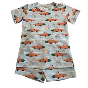 EUC Foxtail Lilies FAST SHIP PJ or Lounge Tee and Shorts EASTER/SPRING Size 4T